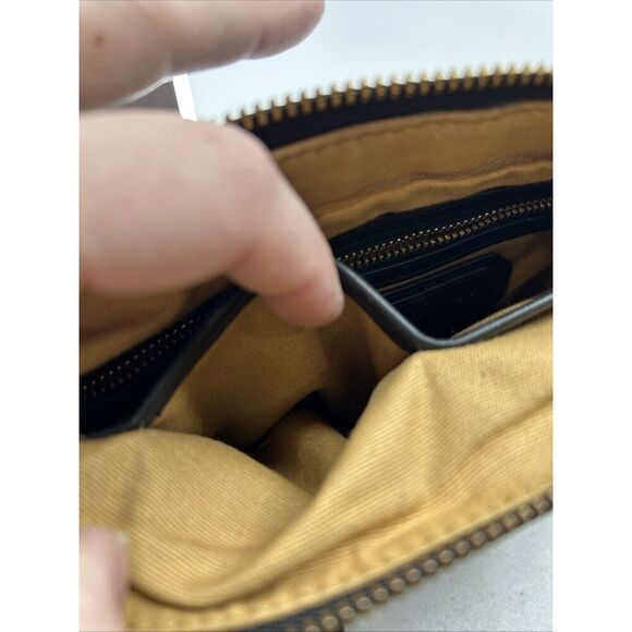 ~HAYDEN HARNETT Purse Black Leather Convertible Clutch w/Crossbody Strap - Picture 10 of 13